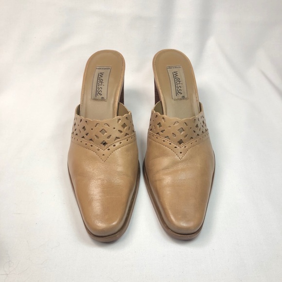 Matisse Tan Cut Out Leather Mules/Clogs Size7M - Picture 7 of 7